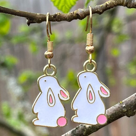 Artisan Jewelry - Cute Bunny Drop Earrings | Handmade